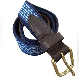 Vineyard Vines Mens Silk Classic Canvas Club Belt